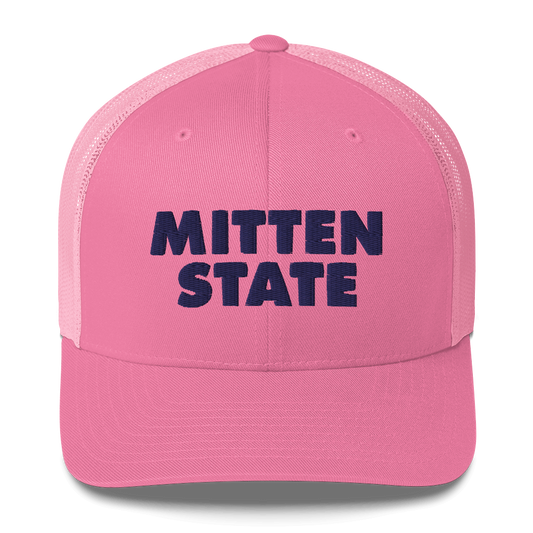 Michigan 'Mitten State' Trucker Hat (Geometric Sans Font)