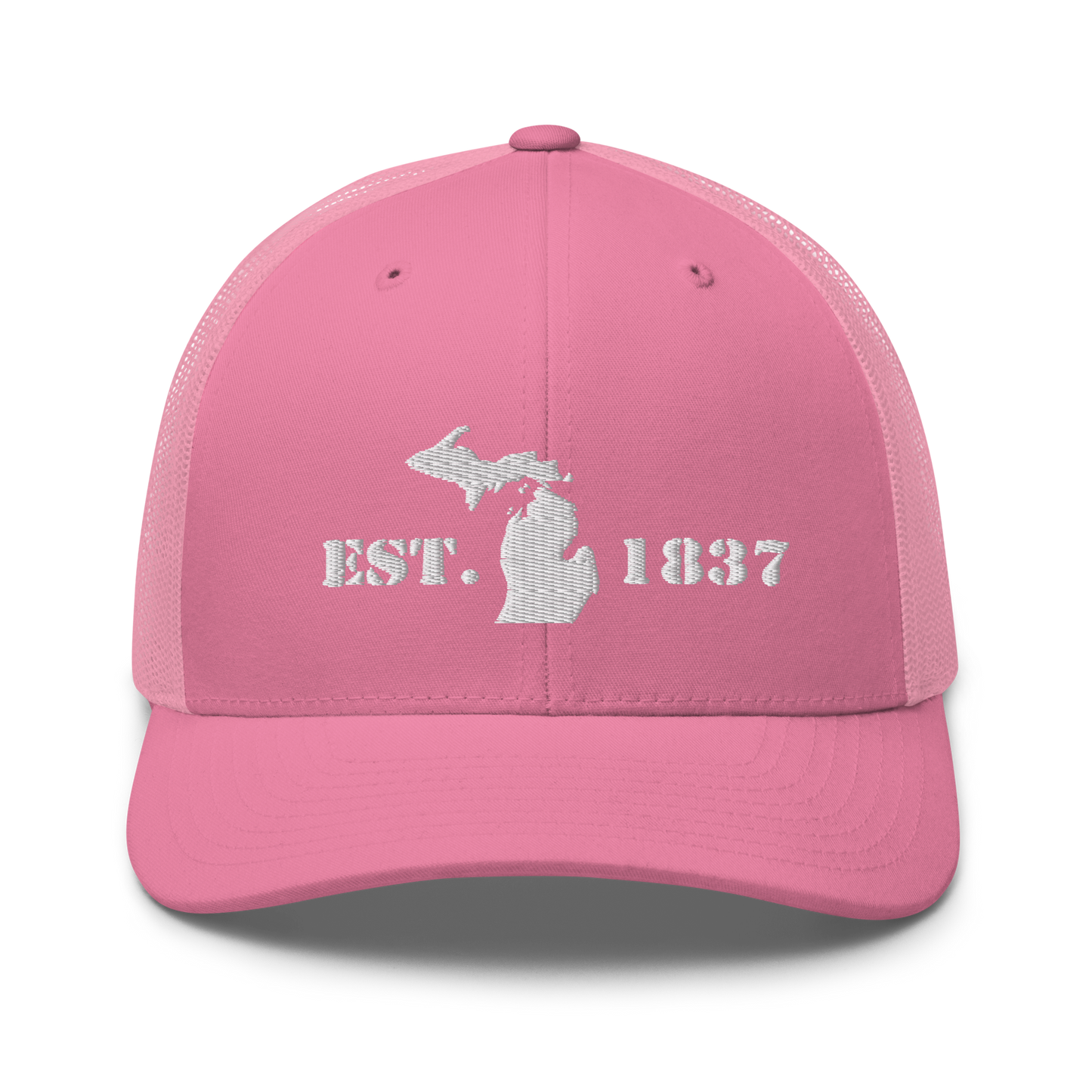 Michigan 'EST 1837' Trucker Hat (Army Font)