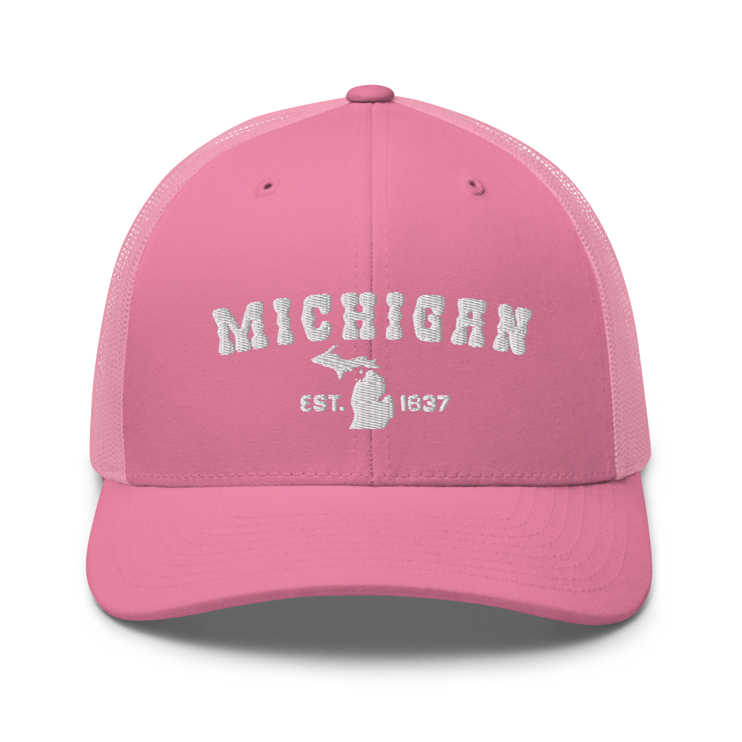 'Michigan EST 1837' Trucker Hat (Western Font)