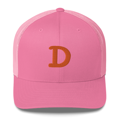 Detroit 'Old French D' Trucker Hat | Orange Embroidery