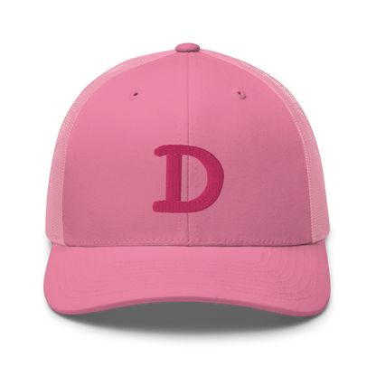 Detroit 'Old French D' Trucker Hat | Pink Embroidery