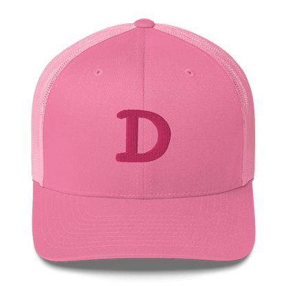 Detroit 'Old French D' Trucker Hat | Pink Embroidery