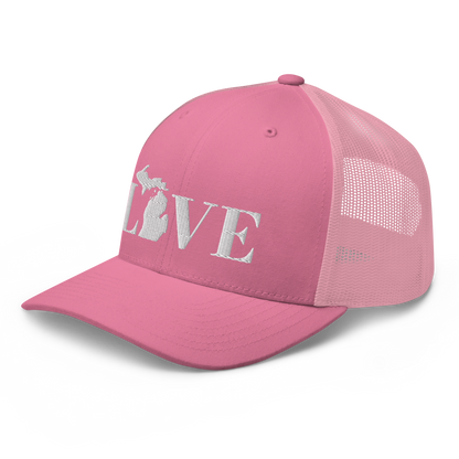 Michigan 'Love' Trucker Hat (Didone Font)