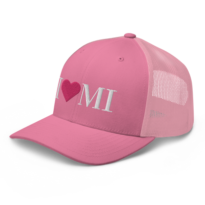 Michigan 'I ❤️ MI' Trucker Hat (Didone Font)