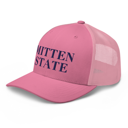 Michigan 'Mitten State' Trucker Hat (Didone Font)