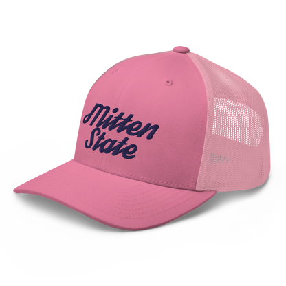 Michigan 'Mitten State' Trucker Hat (Script Font)