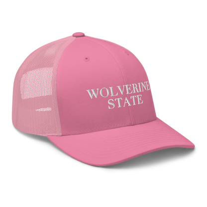 Michigan 'Wolverine State' Trucker Hat (Didone Font)