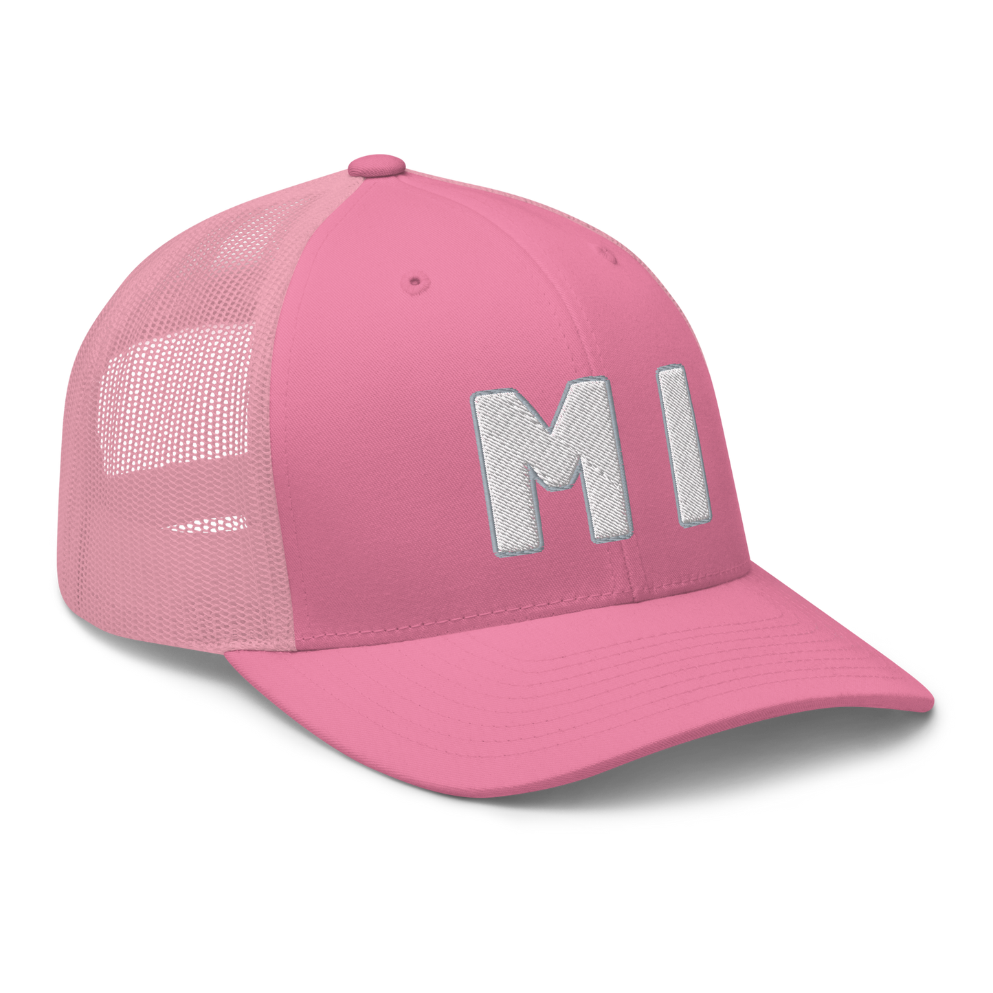 Michigan 'MI' Trucker Hat (1940s Baseball Font)