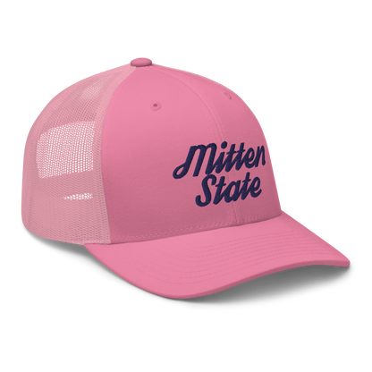 Michigan 'Mitten State' Trucker Hat (Script Font)