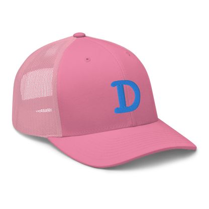 Detroit 'Old French D' Trucker Hat | Azure Embroidery