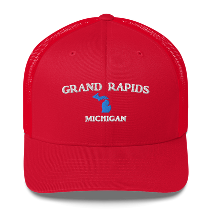 'Grand Rapids Michigan' Trucker Hat (w/ Michigan Outline)