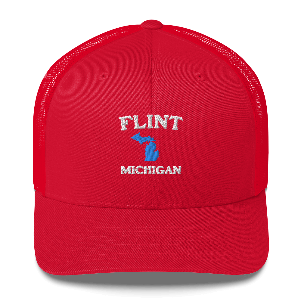 'Flint Michigan' Trucker Hat (w/ Michigan Outline)