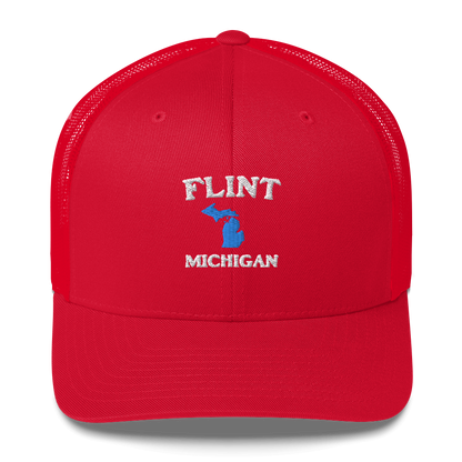 'Flint Michigan' Trucker Hat (w/ Michigan Outline)