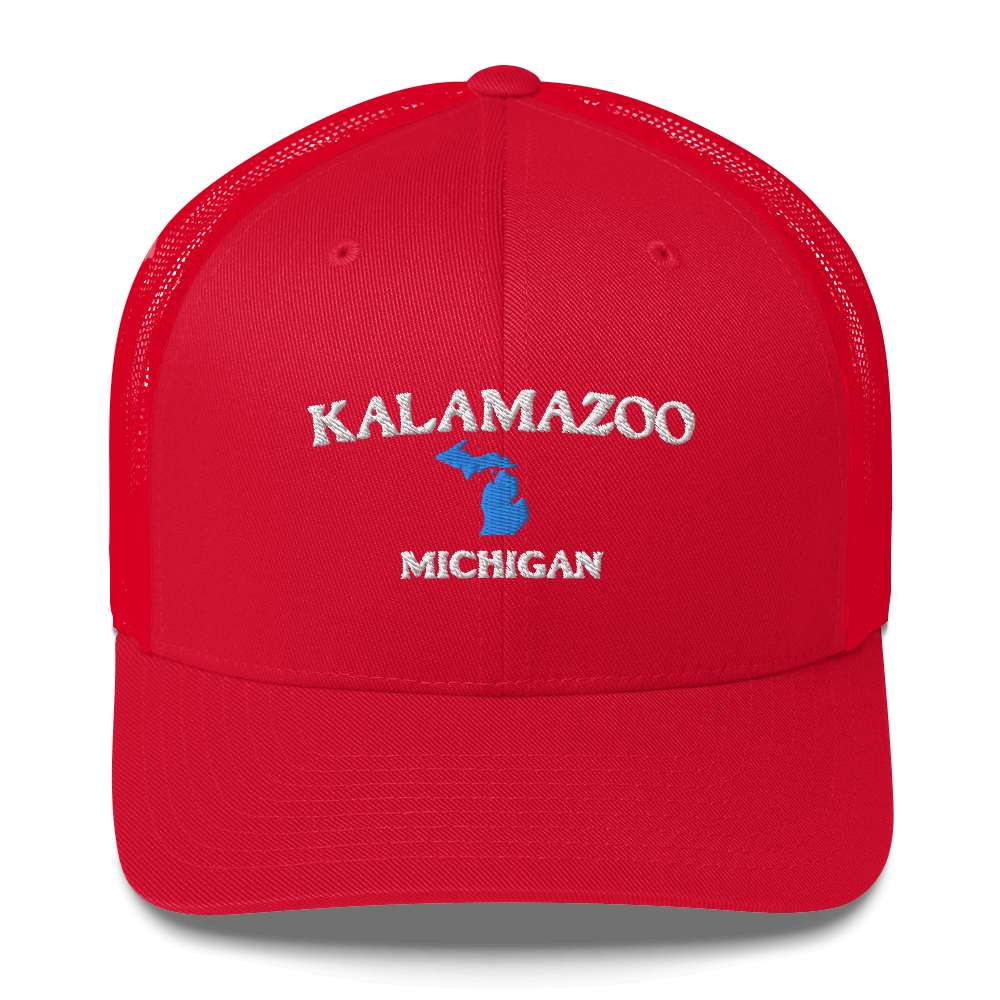 'Kalamazoo Michigan' Trucker Hat (w/ Michigan Outline)