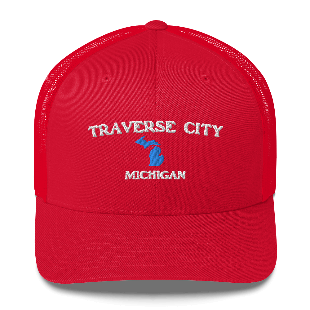 'Traverse City Michigan' Trucker Hat (w/ Michigan Outline)