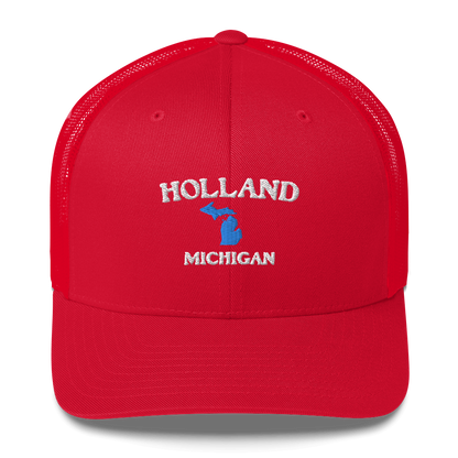 'Holland Michigan' Trucker Hat (w/ Michigan Outline)