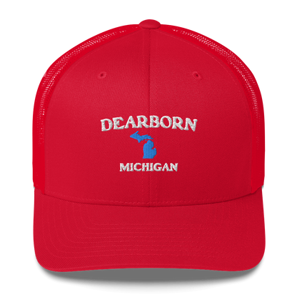 'Dearborn Michigan' Trucker Hat (w/ Michigan Outline)