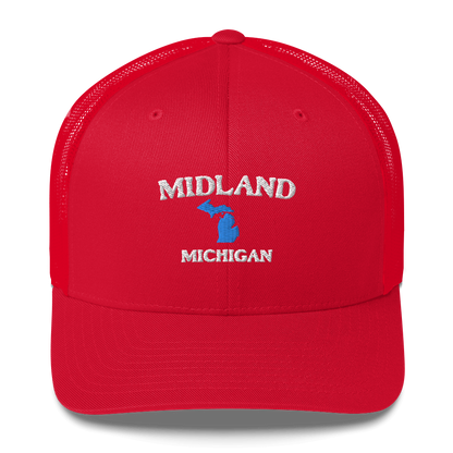 'Midland Michigan' Trucker Hat (w/ Michigan Outline)