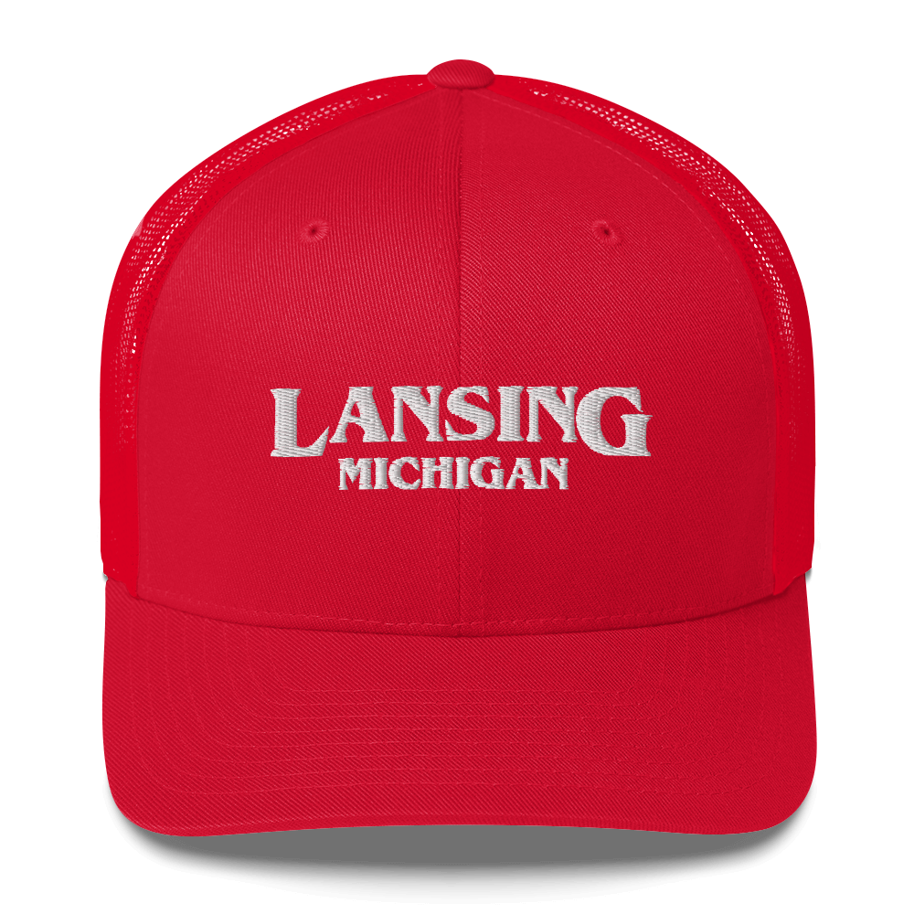 'Lansing Michigan' Trucker Hat (1980s Drama Parody)