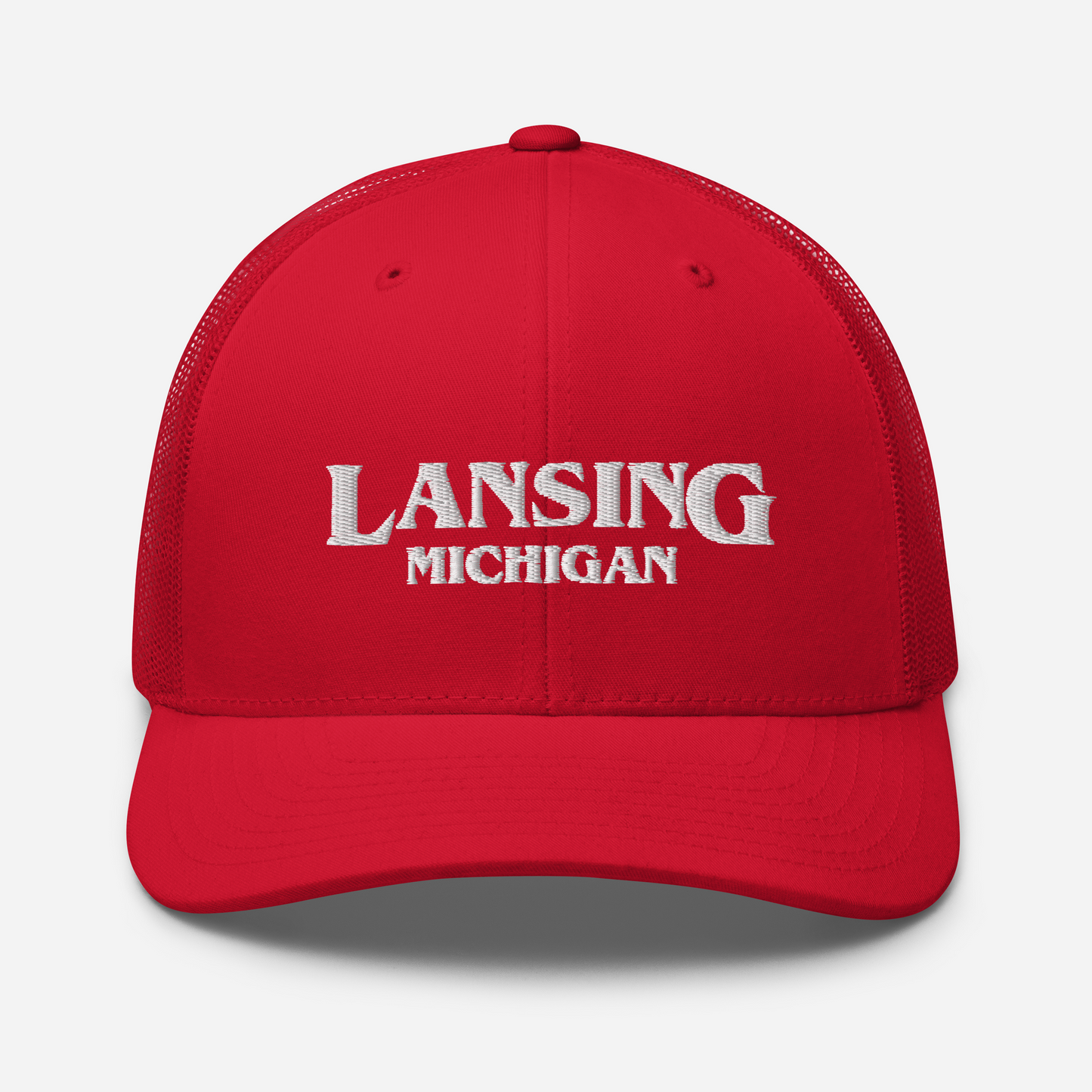 'Lansing Michigan' Trucker Hat (1980s Drama Parody)