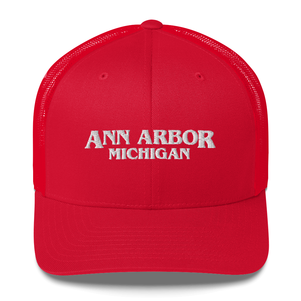 'Ann Arbor Michigan' Trucker Hat (1980s Drama Parody)