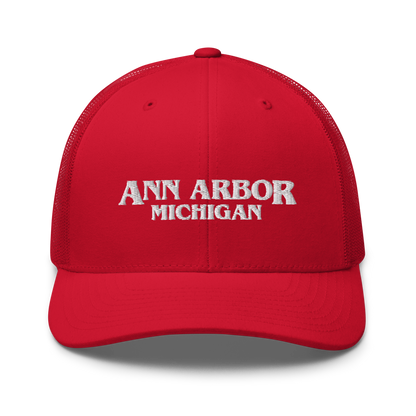 'Ann Arbor Michigan' Trucker Hat (1980s Drama Parody)