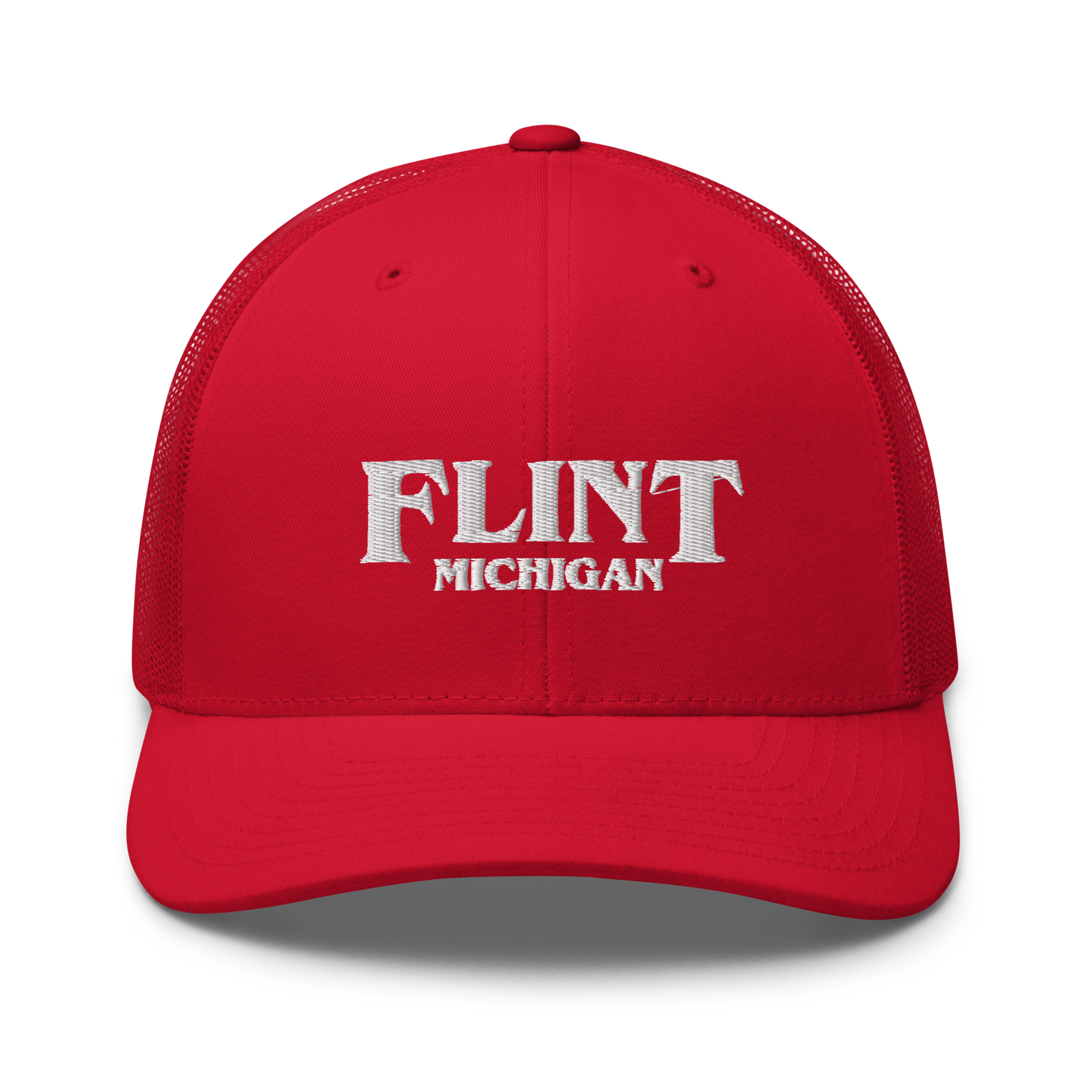 'Flint Michigan' Trucker Hat (1980s Drama Parody)