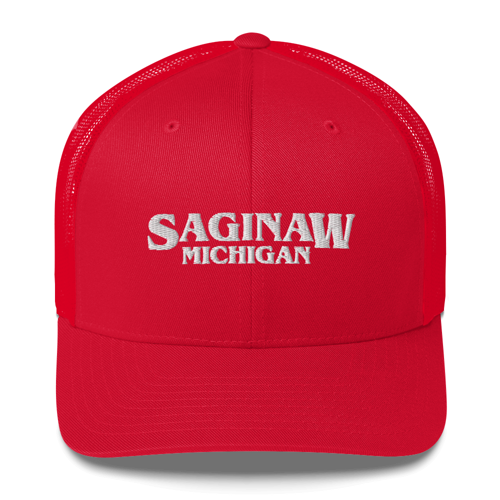 'Saginaw Michigan' Trucker Hat (1980s Drama Parody)