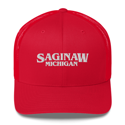 'Saginaw Michigan' Trucker Hat (1980s Drama Parody)