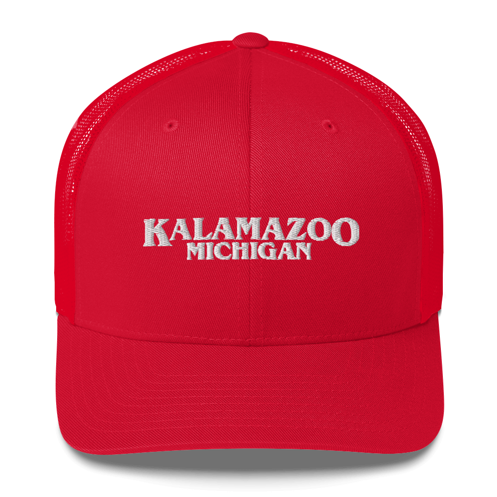 'Kalamazoo Michigan' Trucker Hat (1980s Drama Parody)