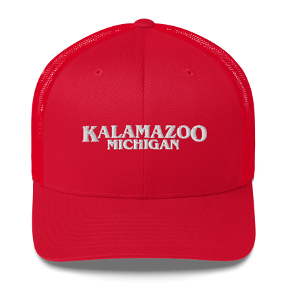 'Kalamazoo Michigan' Trucker Hat (1980s Drama Parody)