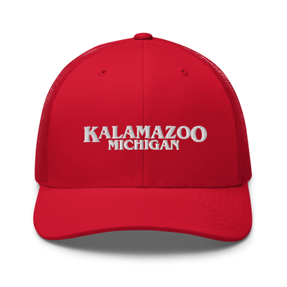 'Kalamazoo Michigan' Trucker Hat (1980s Drama Parody)