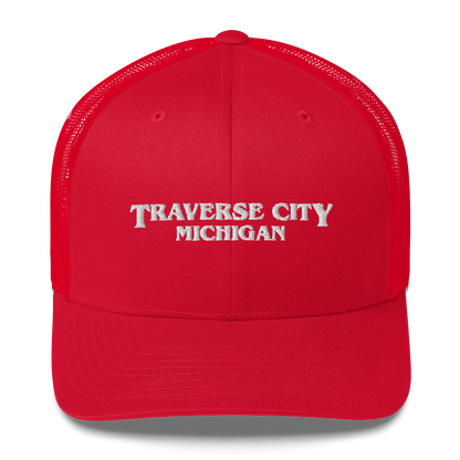 'Traverse City Michigan' Trucker Hat (1980s Drama Parody)