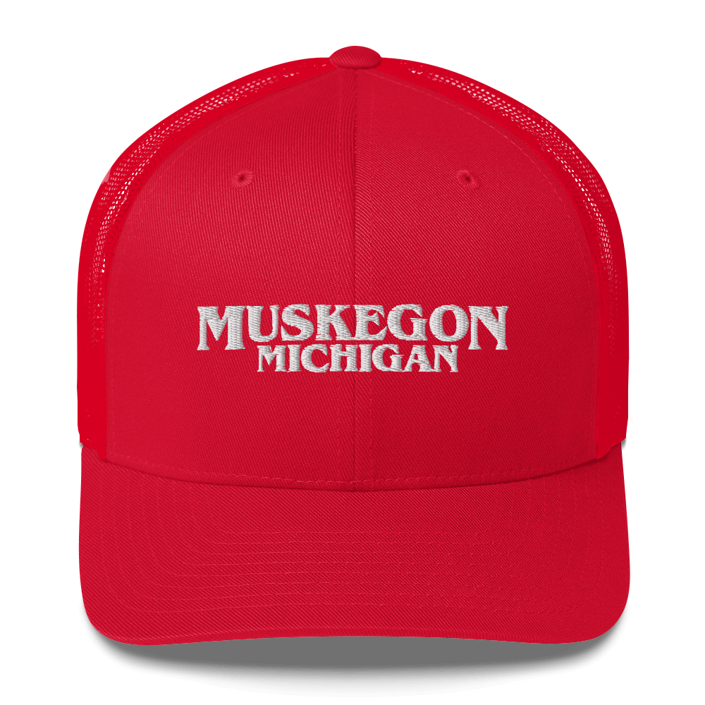 'Muskegon Michigan' Trucker Hat (1980s Drama Parody)