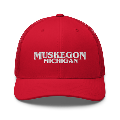 'Muskegon Michigan' Trucker Hat (1980s Drama Parody)