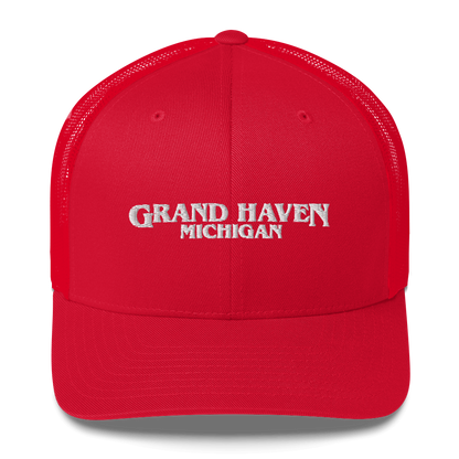 'Grand Haven Michigan' Trucker Hat (1980s Drama Parody)