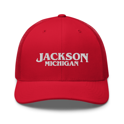 'Jackson Michigan' Trucker Hat (1980s Drama Parody)