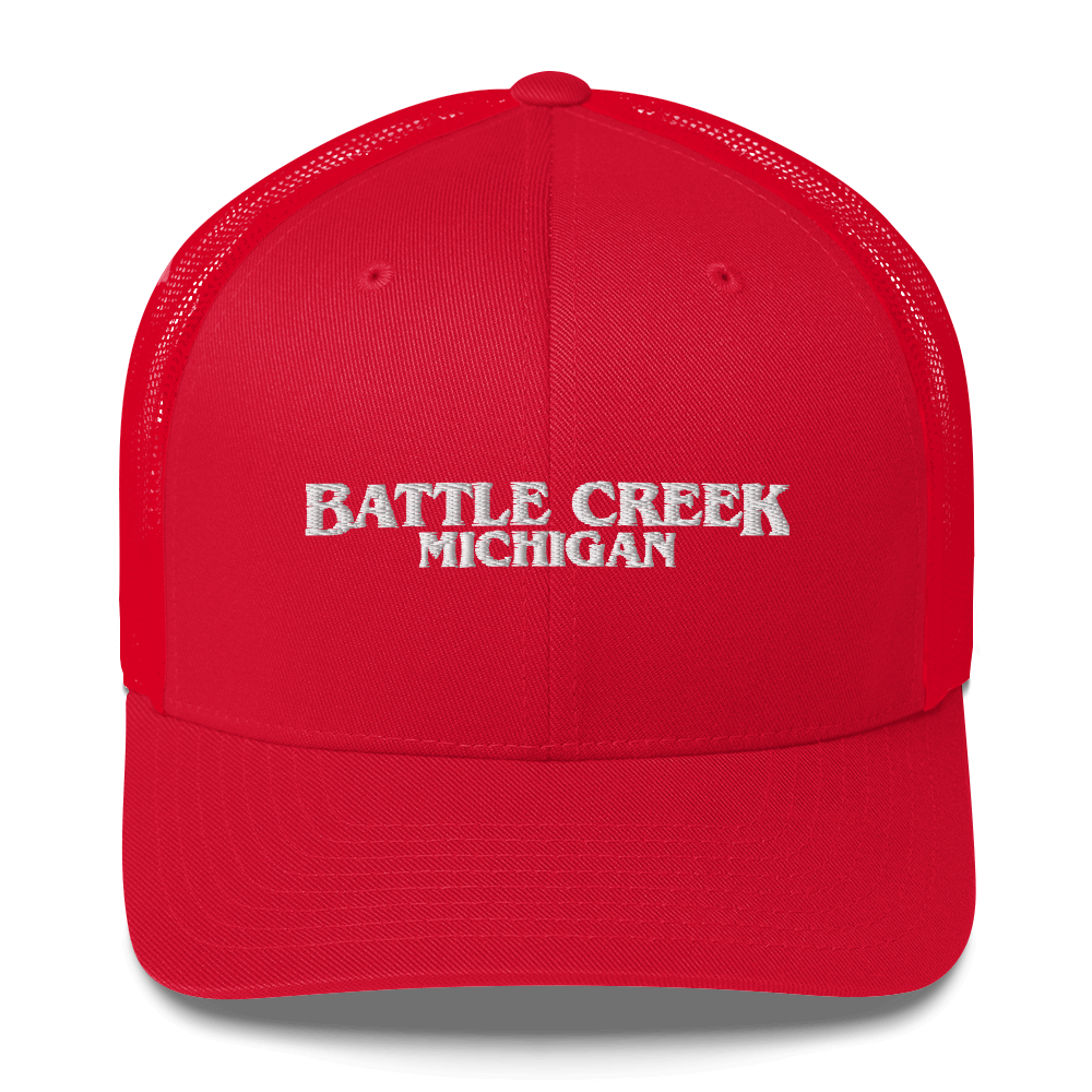 'Battle Creek Michigan' Trucker Hat (1980s Drama Parody)