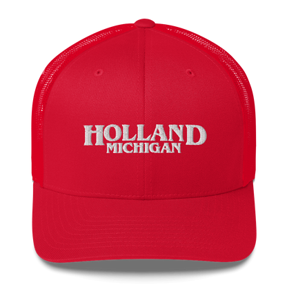 'Holland Michigan' Trucker Hat (1980s Drama Parody)