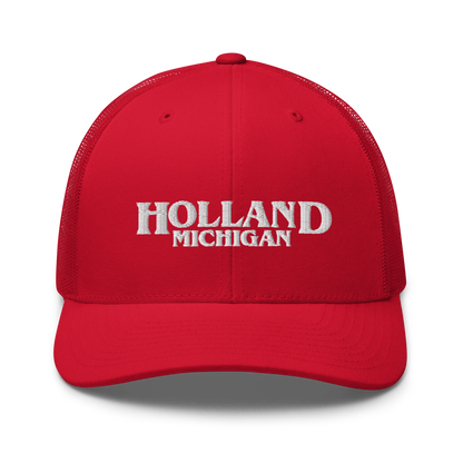 'Holland Michigan' Trucker Hat (1980s Drama Parody)