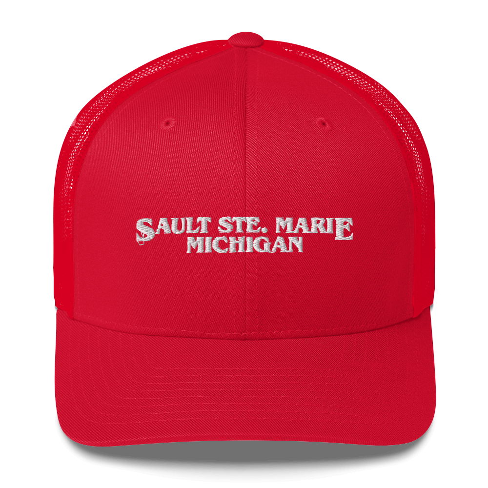 'Sault Ste. Marie Michigan' Trucker Hat (1980s Drama Parody)