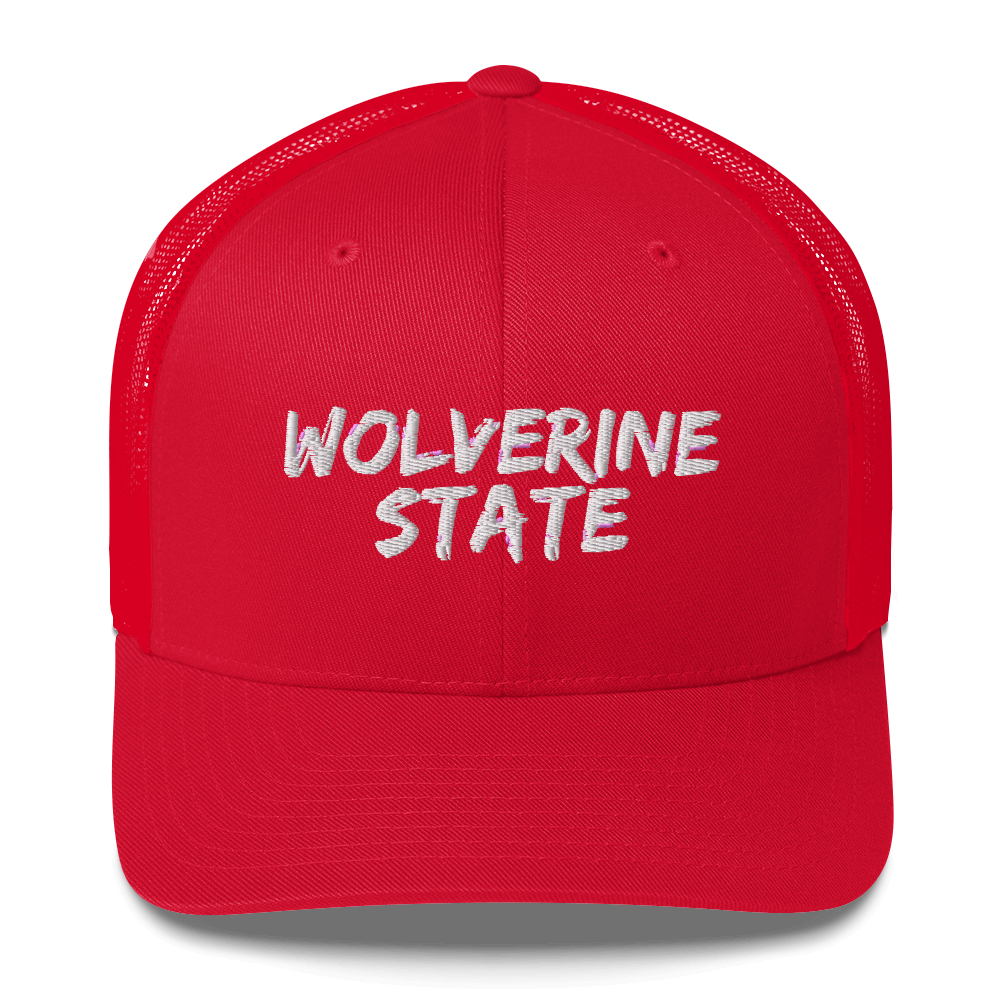 Michigan 'Wolverine State' Trucker Hat (Angry Brush Font)