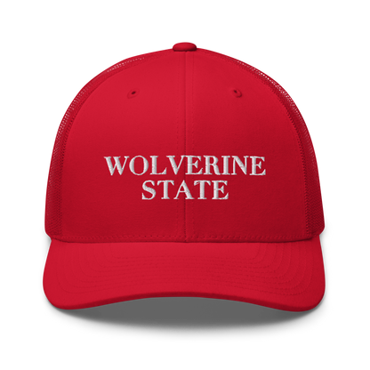 Michigan 'Wolverine State' Trucker Hat (Didone Font)