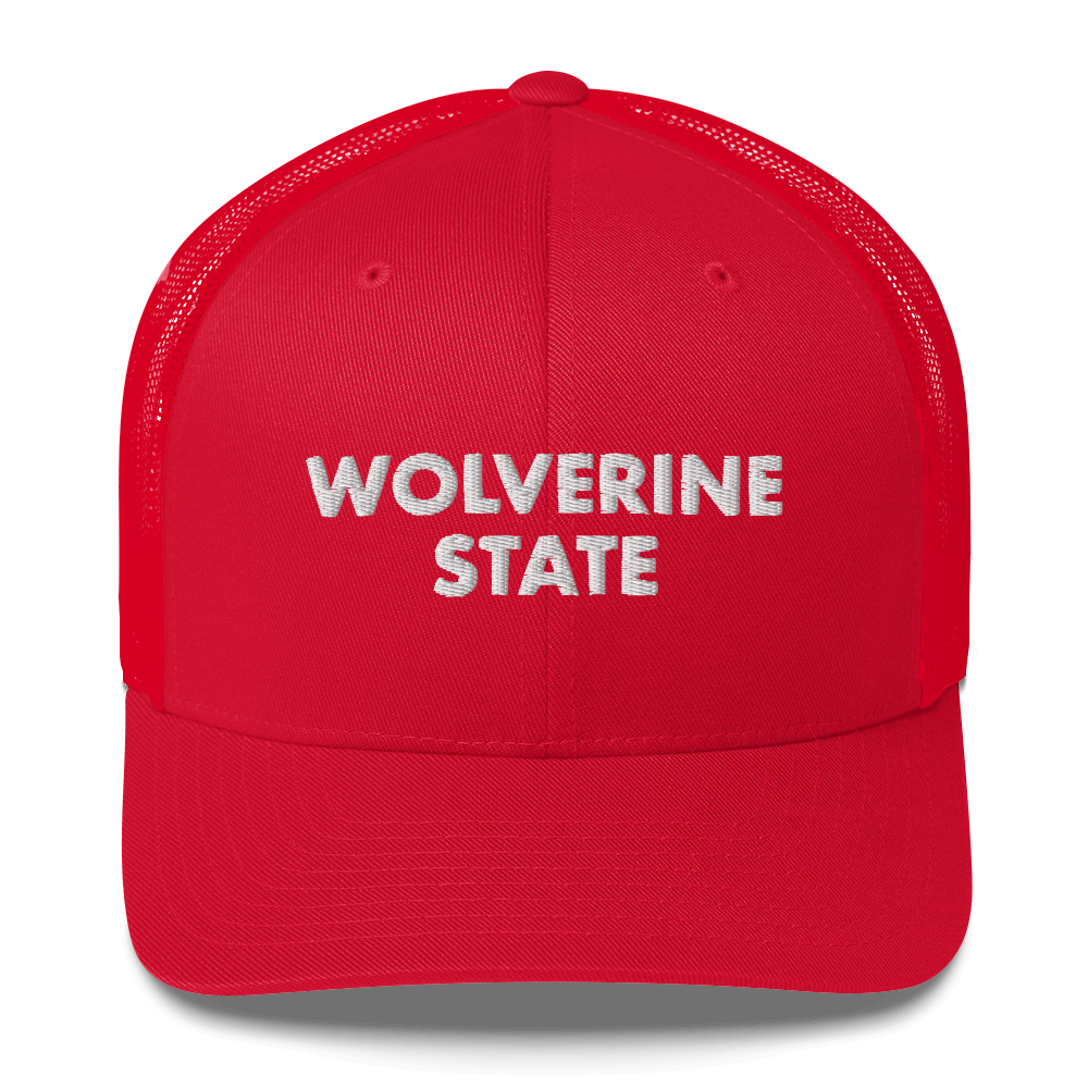 Michigan 'Wolverine State' Trucker Hat (Geometric Sans Font)