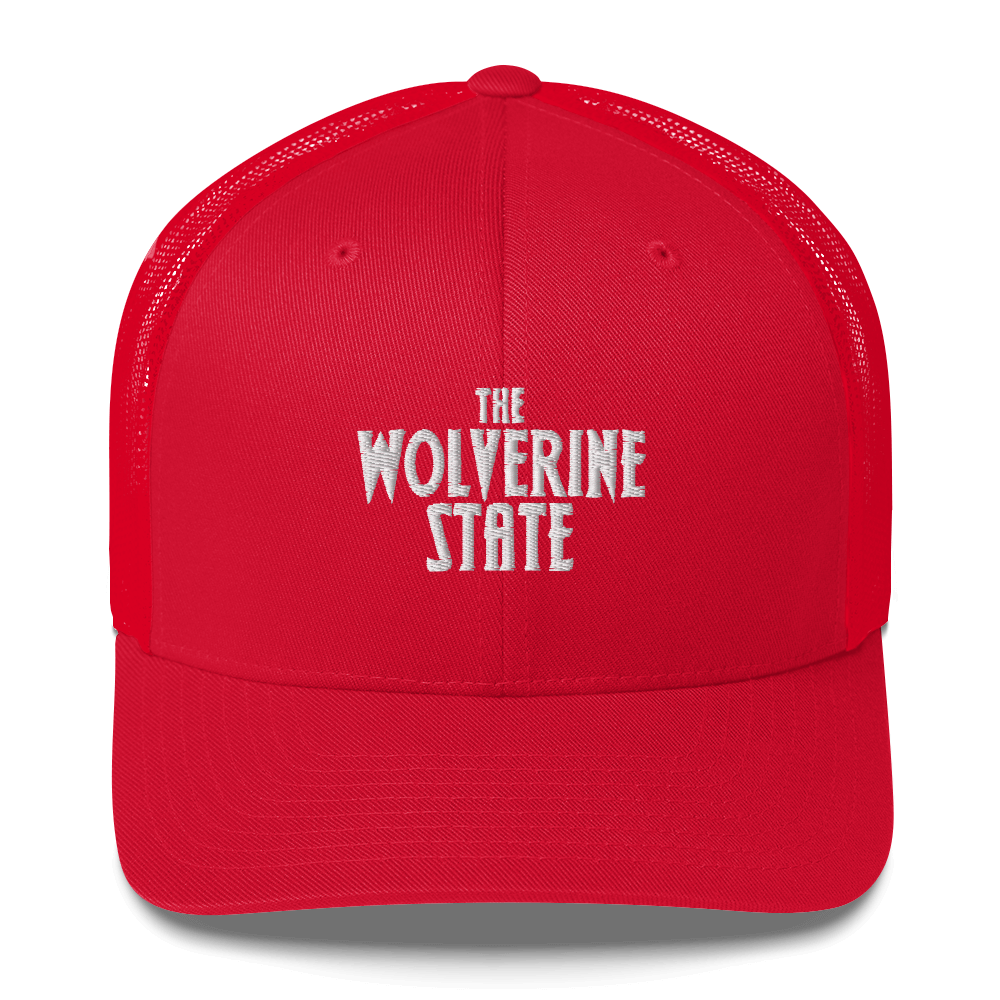 Michigan 'The Wolverine State' Trucker Hat (Vicious Mustelid Font)