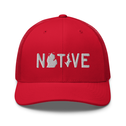 Michigan 'Native' Trucker Hat (Licence Plate Font)