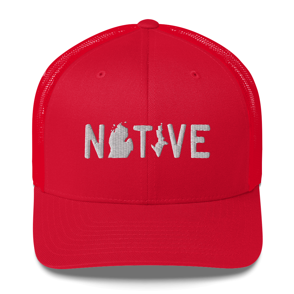 Michigan 'Native' Trucker Hat (Licence Plate Font)