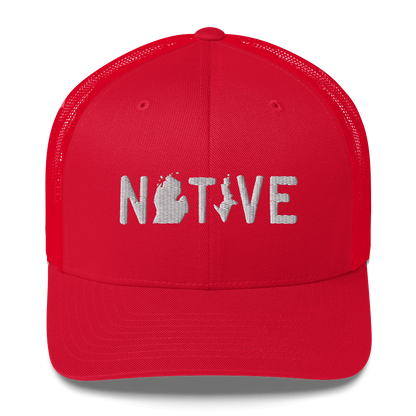 Michigan 'Native' Trucker Hat (Licence Plate Font)