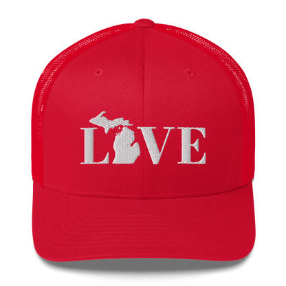 Michigan 'Love' Trucker Hat (Didone Font)