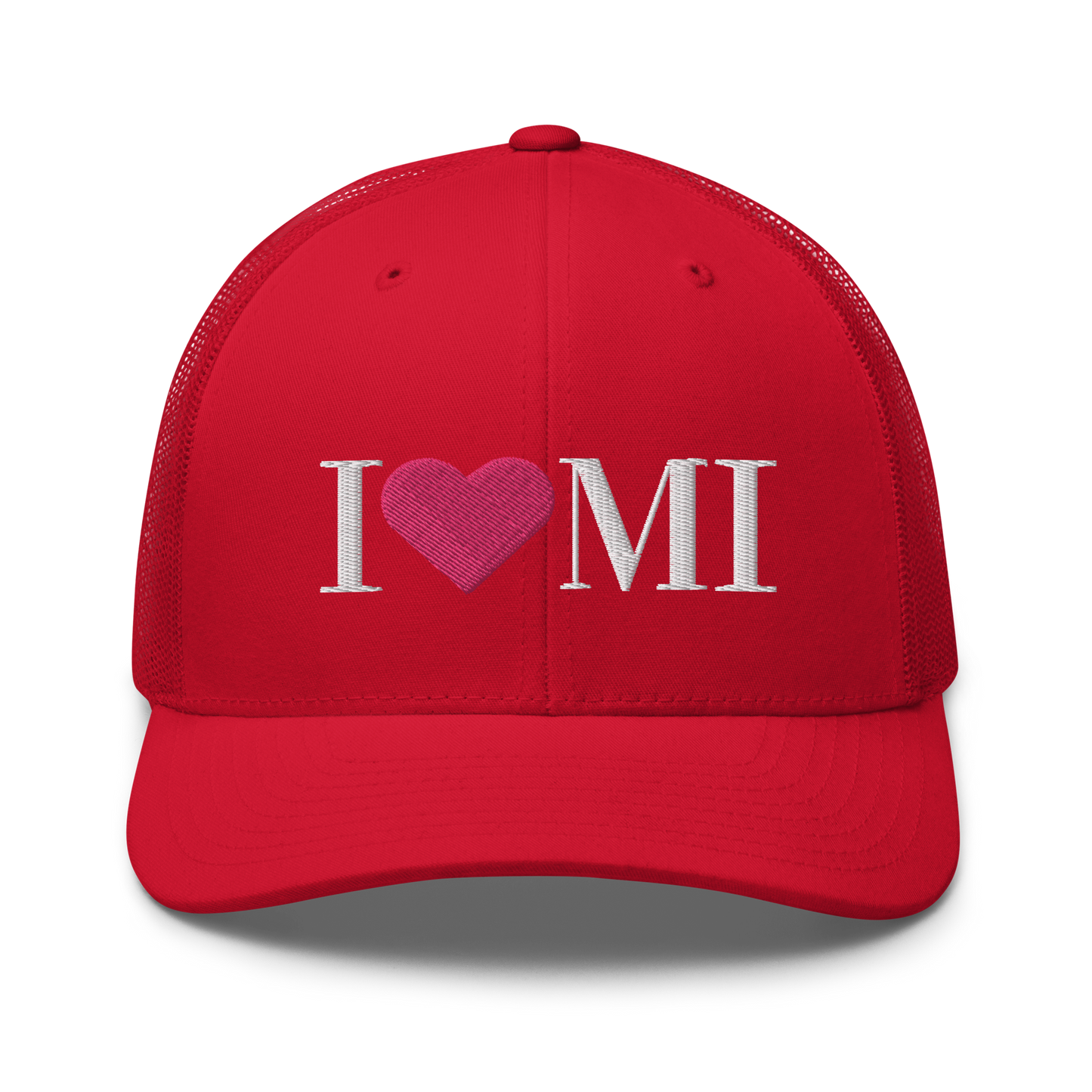 Michigan 'I ❤️ MI' Trucker Hat (Didone Font)